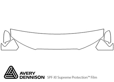 s4 Avery Dennison Clear Bra Hood Precut PPF Diagram