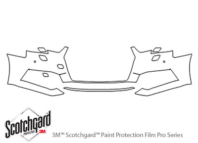 s4 3M Clear Bra Bumper Precut PPF Diagram