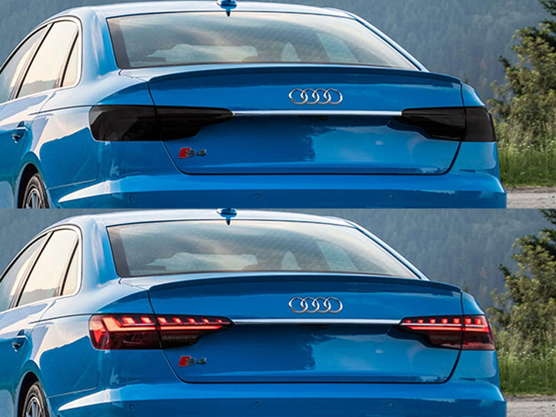s4 (sedan) Before and After Smoked Taillights