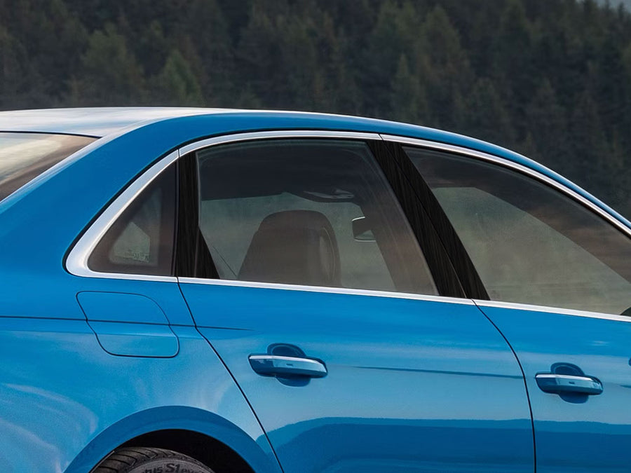 audi s4 2018-2024 (sedan) Brushed Aluminum Black Pillar Cover Diagram