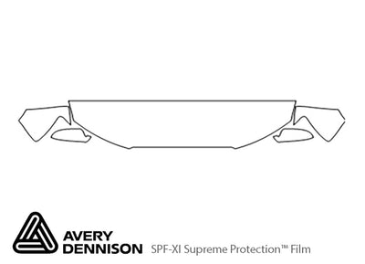 s5 Avery Dennison Clear Bra Hood Precut PPF Diagram