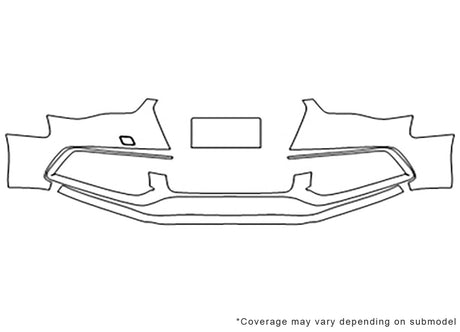 s5 3M Clear Bra Bumper Precut PPF Diagram
