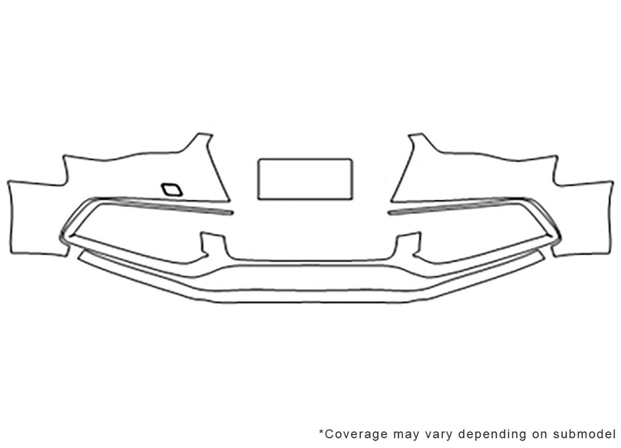s5 3M Clear Bra Bumper Precut PPF Diagram