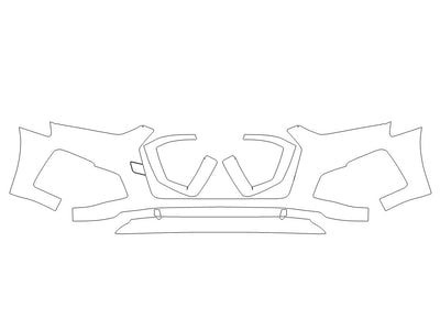 s5 3M Clear Bra Bumper Precut PPF Diagram
