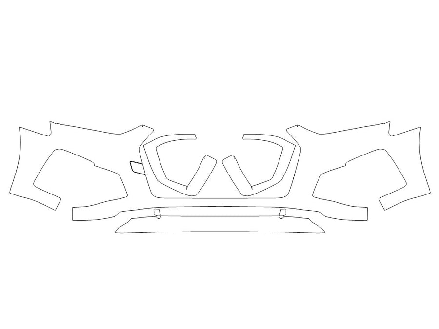 s5 3M Clear Bra Bumper Precut PPF Diagram