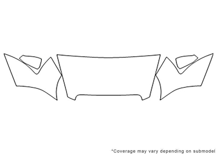 s6 Avery Dennison Clear Bra Hood Precut PPF Diagram