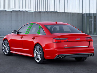 audi s6 2013-2018 Pillar Post Trim Installation Location