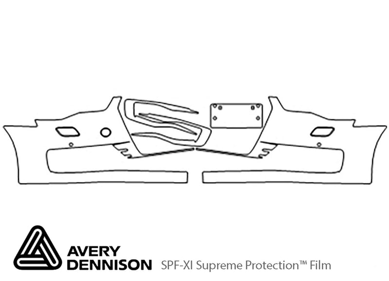 s6 Avery Dennison Clear Bra Bumper Precut PPF Diagram
