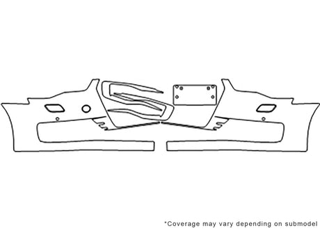 s6 3M Clear Bra Bumper Precut PPF Diagram