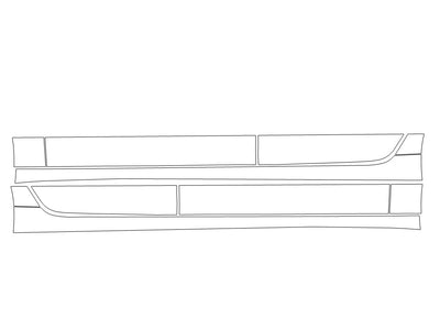 s6 3M Clear Bra Door Cup Precut PPF Diagram