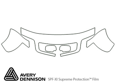 s8 Avery Dennison Clear Bra Hood Precut PPF Diagram