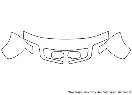 s8 Avery Dennison Clear Bra Hood Precut PPF Diagram