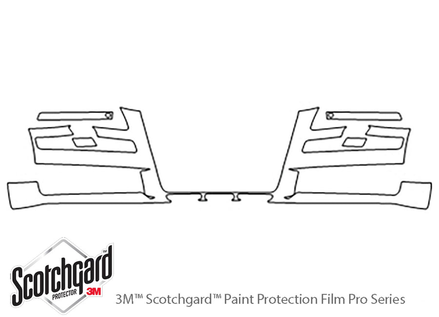 s8 3M Clear Bra Bumper Precut PPF Diagram