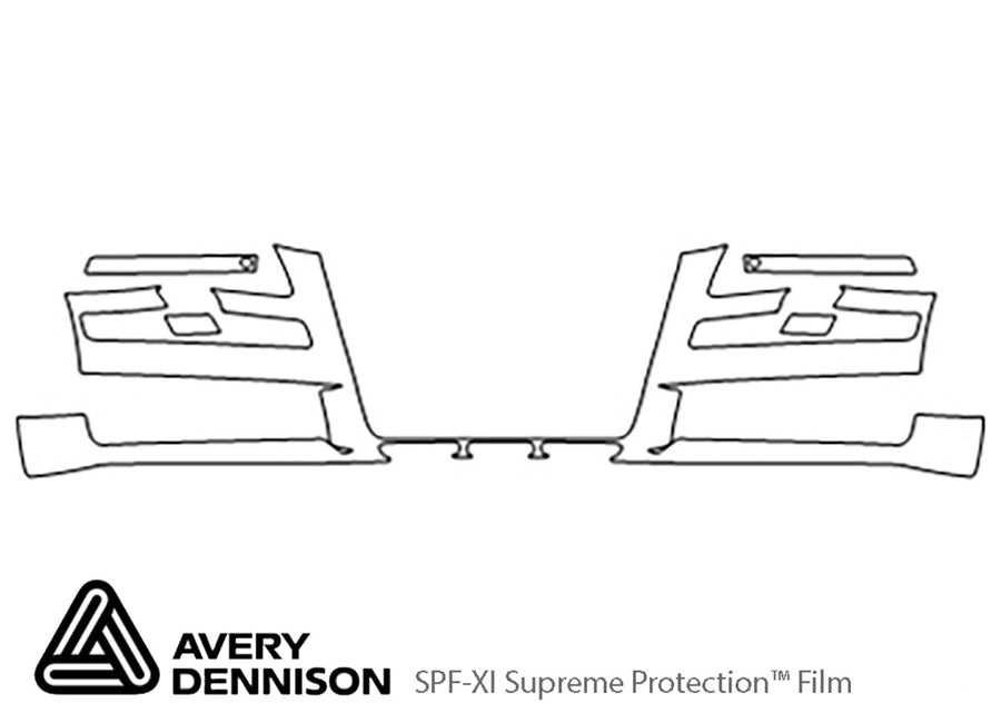 s8 Avery Dennison Clear Bra Bumper Precut PPF Diagram