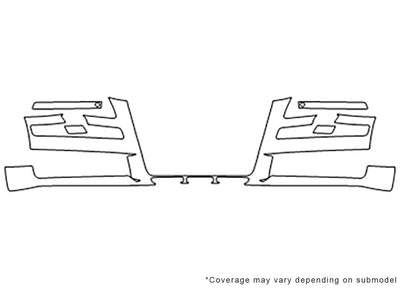 s8 Avery Dennison Clear Bra Bumper Precut PPF Diagram