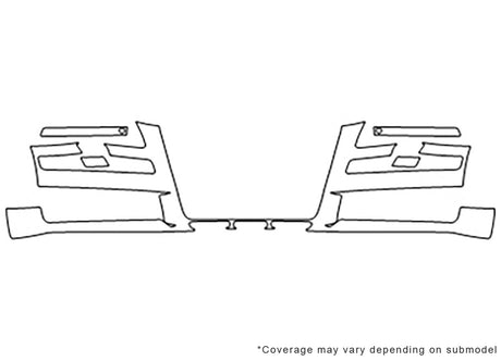 s8 Avery Dennison Clear Bra Bumper Precut PPF Diagram