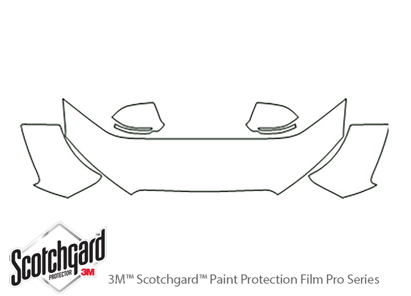 s8 3M Clear Bra Hood Precut PPF Diagram