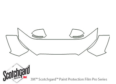 s8 3M Clear Bra Hood Precut PPF Diagram