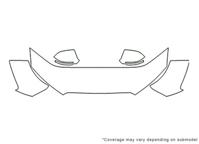 s8 3M Clear Bra Hood Precut PPF Diagram