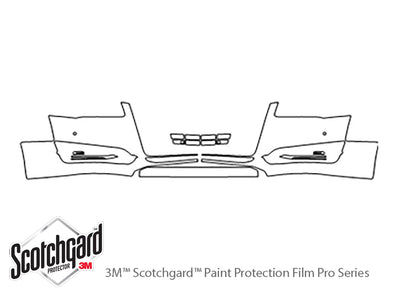 s8 3M Clear Bra Bumper Precut PPF Diagram