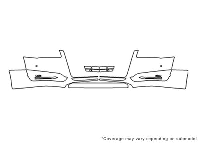 s8 3M Clear Bra Bumper Precut PPF Diagram