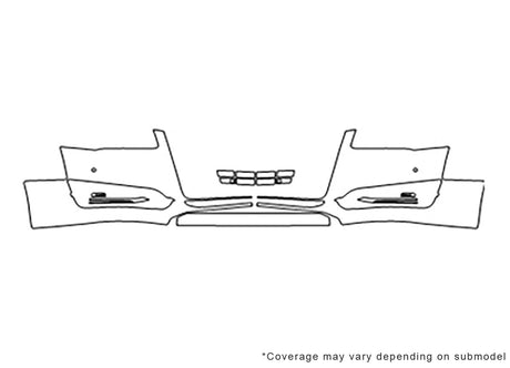 s8 3M Clear Bra Bumper Precut PPF Diagram