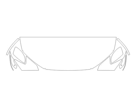 s8 3M Clear Bra Hood Precut PPF Diagram