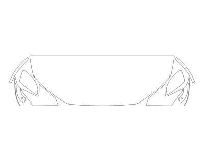 s8 Avery Dennison Clear Bra Hood Precut PPF Diagram