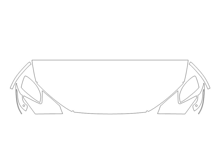 s8 Avery Dennison Clear Bra Hood Precut PPF Diagram