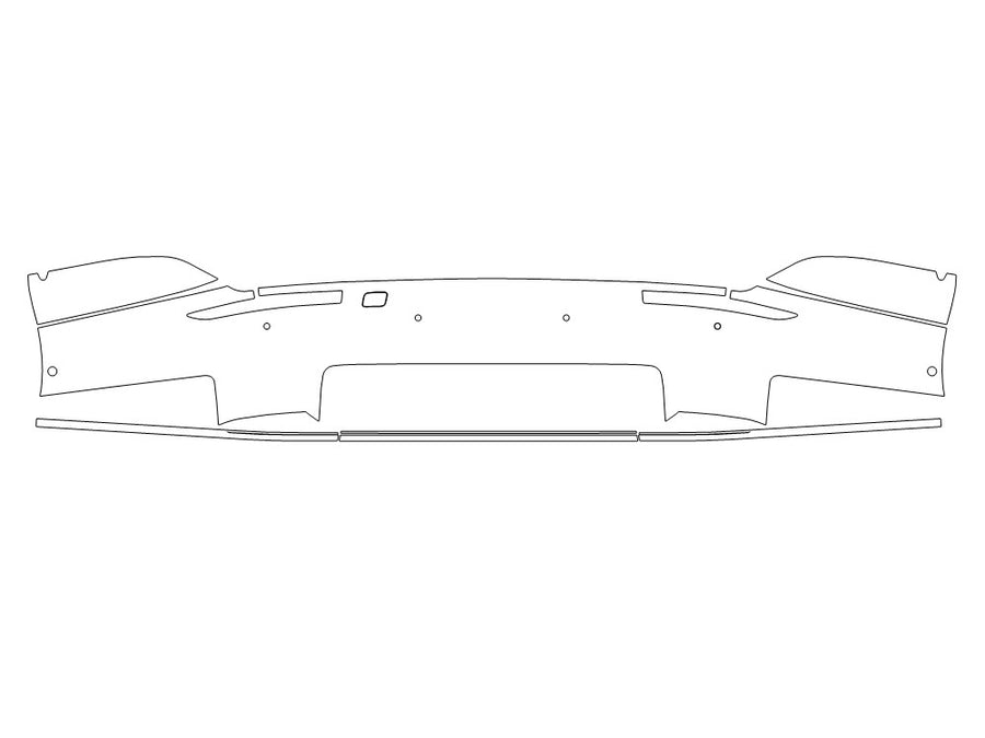 s8 3M Clear Bra Door Cup Precut PPF Diagram