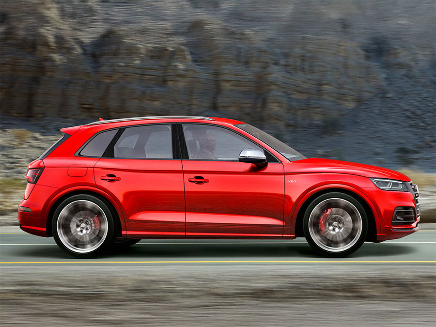 audi sq5 2014-2017 Brushed Aluminum Black Pillar Trim