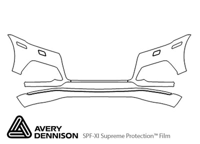 sq5 Avery Dennison Clear Bra Bumper Precut PPF Diagram