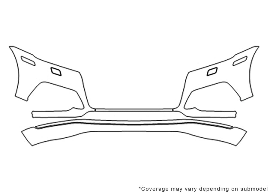 sq5 3M Clear Bra Bumper Precut PPF Diagram