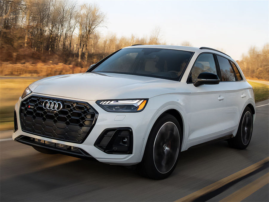 audi sq5 2018-2023 Brushed Aluminum Black Pillar Trim