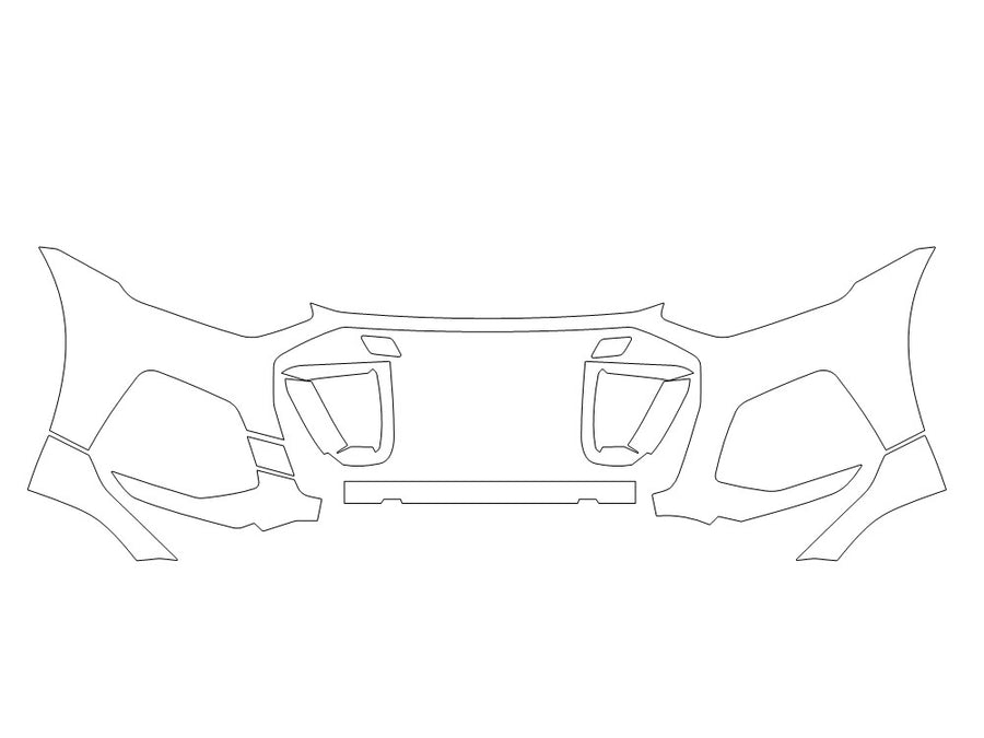 sq5 3M Clear Bra Bumper Precut PPF Diagram