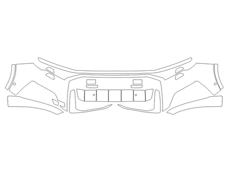 sq7 3M Clear Bra Bumper Precut PPF Diagram