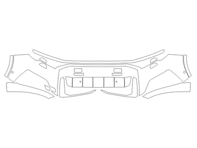 sq7 Avery Dennison Clear Bra Bumper Precut PPF Diagram
