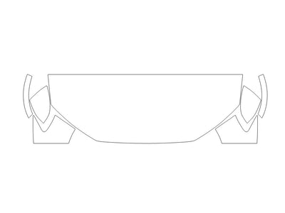 sq7 3M Clear Bra Hood Precut PPF Diagram