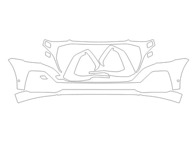 sq8 3M Clear Bra Bumper Precut PPF Diagram
