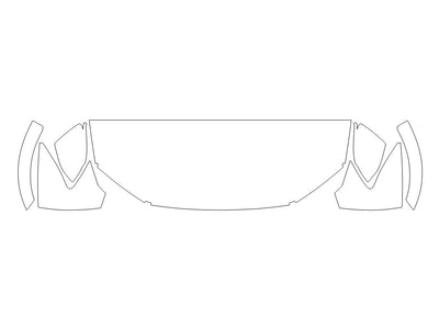 sq8 3M Clear Bra Hood Precut PPF Diagram