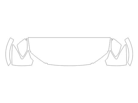 sq8 3M Clear Bra Hood Precut PPF Diagram