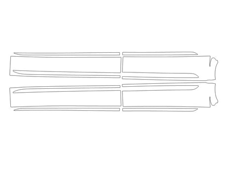 sq8 3M Clear Bra Door Cup Precut PPF Diagram