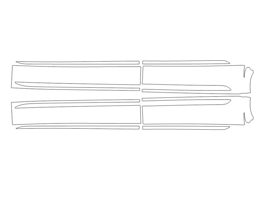 sq8 3M Clear Bra Door Cup Precut PPF Diagram