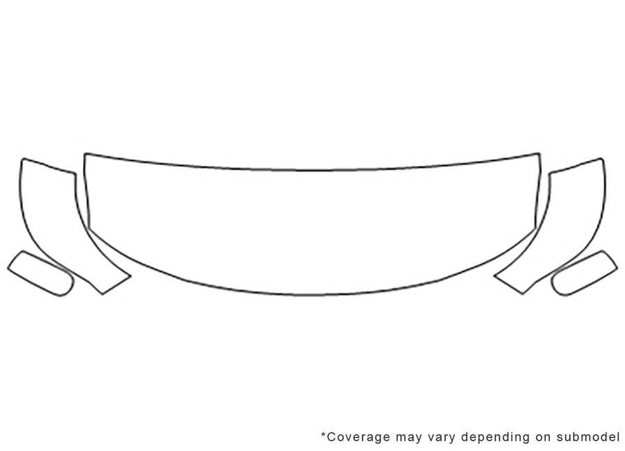 tt Avery Dennison Clear Bra Hood Precut PPF Diagram