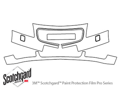 tt 3M Clear Bra Bumper Precut PPF Diagram