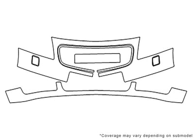 tt 3M Clear Bra Bumper Precut PPF Diagram