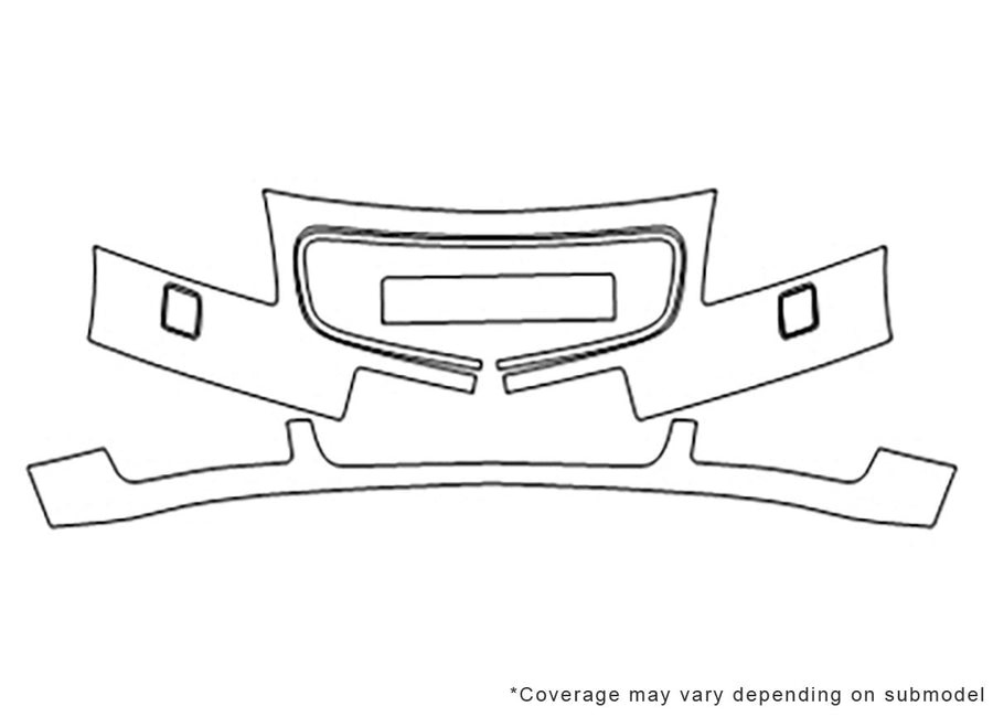 tt 3M Clear Bra Bumper Precut PPF Diagram