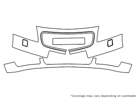 tt Avery Dennison Clear Bra Bumper Precut PPF Diagram