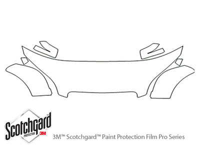 tt 3M Clear Bra Hood Precut PPF Diagram