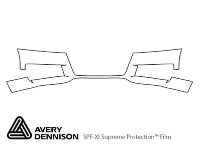 tt Avery Dennison Clear Bra Bumper Precut PPF Diagram